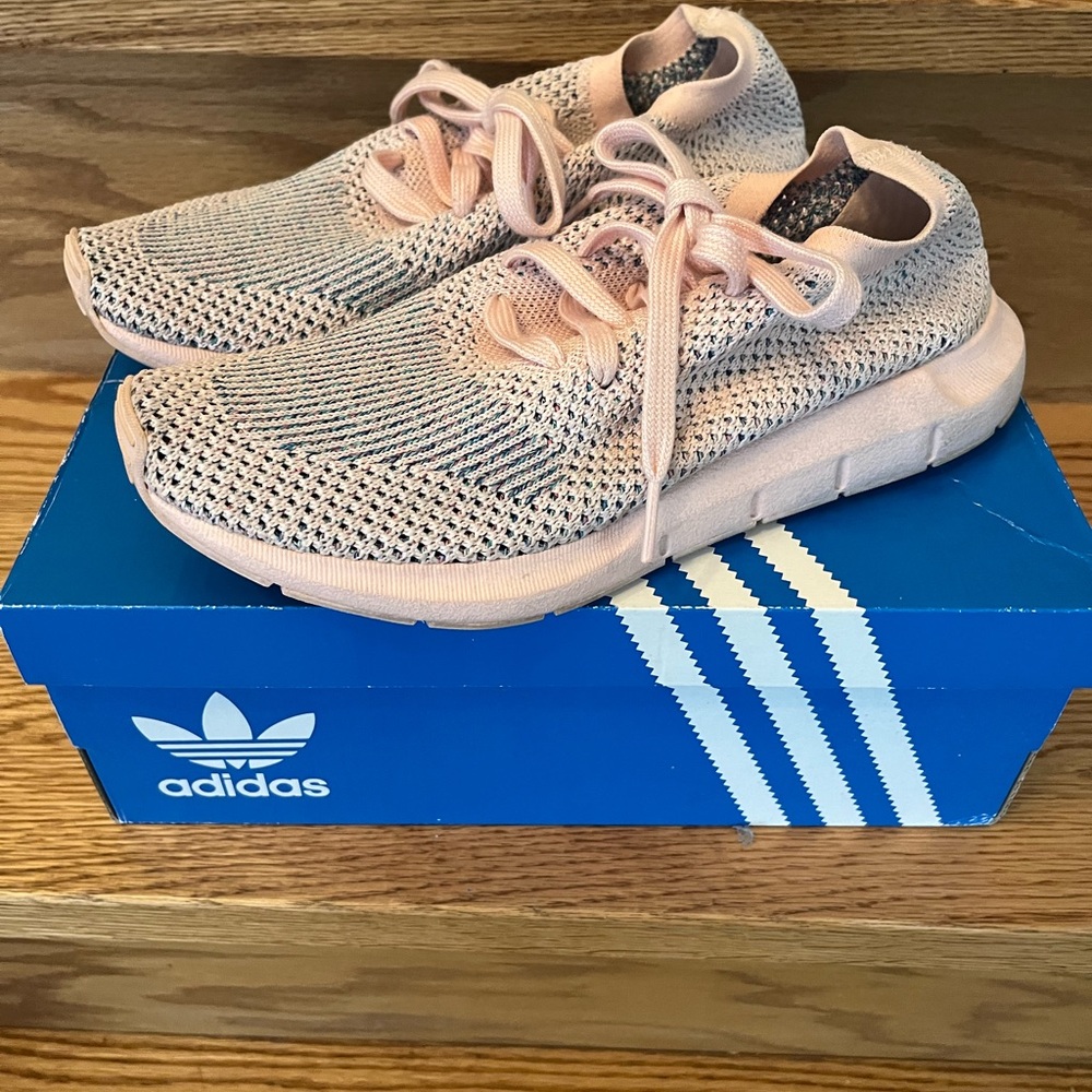 Adidas Kids Light Pink Knit Sneakers